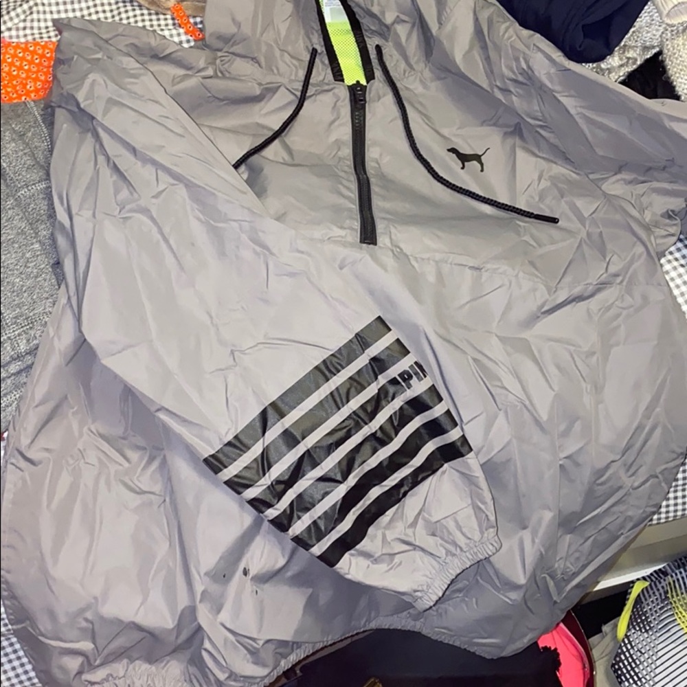Gray windbreaker